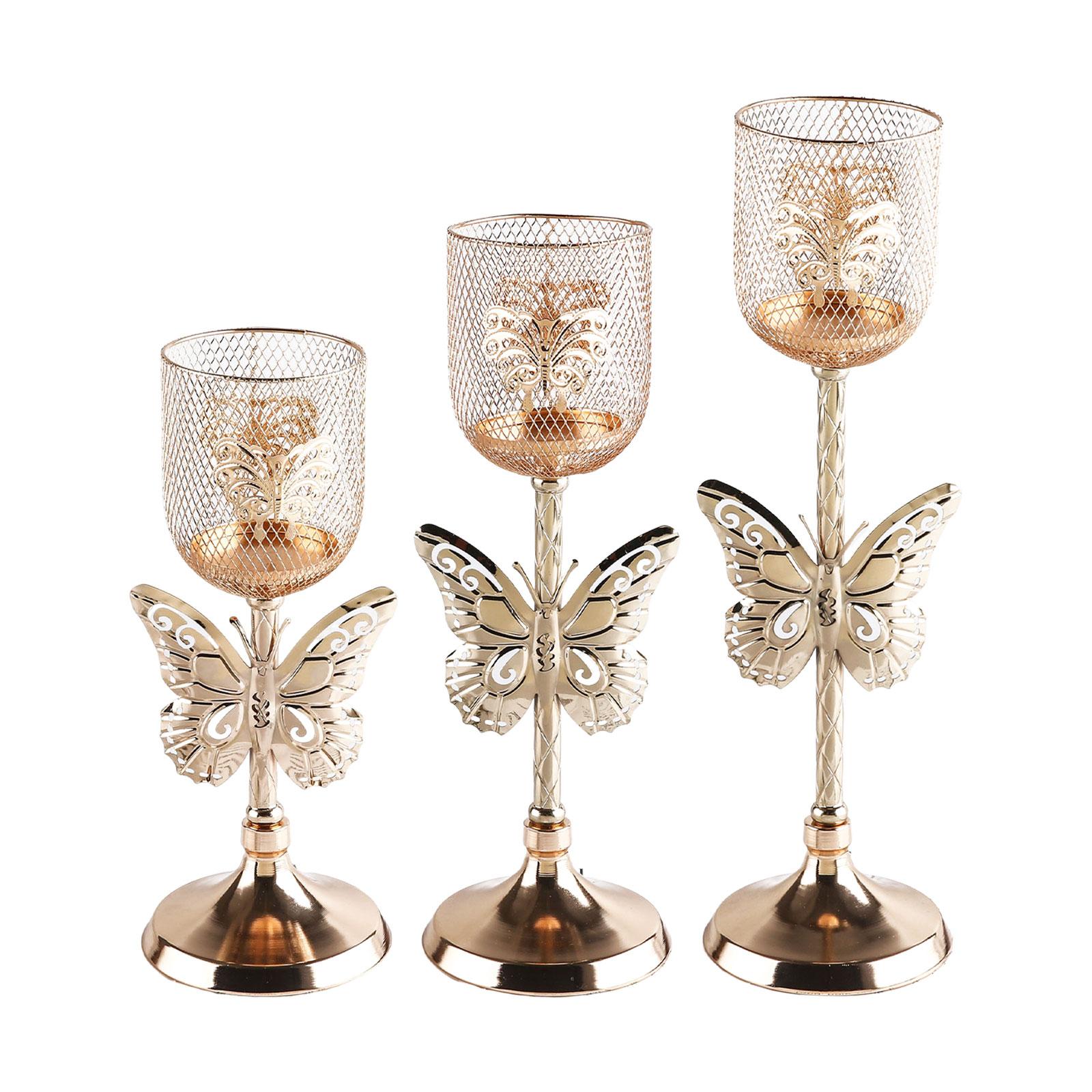 Metal Tealight Candle Holder Stand for Centerpiece Decoration at Events 11cmx11cmx30cm
