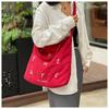 Niche Design Letter Bag Women's Embroidery Tote Cloth Bag, Korean Large-capacity Version Shoulder Bag Messenger Bag