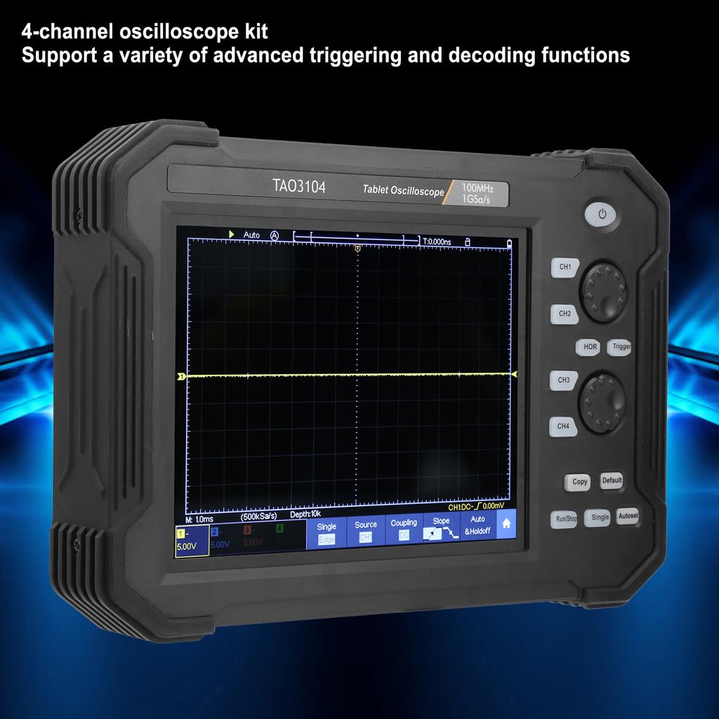 TAO3104 100MHZ Oscilloscope 4CH LCD Digital Tablet Oscilloscopes Kit