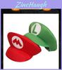 Super Mario Bros Červená Zelená Cosplay Klobouk Unisex Kostým Rekvizita Dárek