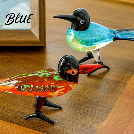 Künstlerische Glas-Tierornamente Handgeblasene Vogel-Figuren Bunte Mini-Statuen Kunstgeschenke für Liebhaber Teetisch Bücherregal Heim-Schreibtisch-Dekor Kristall
