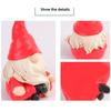 Traditional Santa Figure Ornament Christmas Santa Hat Resin Sculpture Statue for Christmas Home Decoration