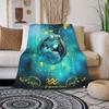 Tarot zwölf Sternzeichen Muster digital bedruckt Polyester Schlafzimmer Samt Flanell weiche Decke Fleecedecken für Betten