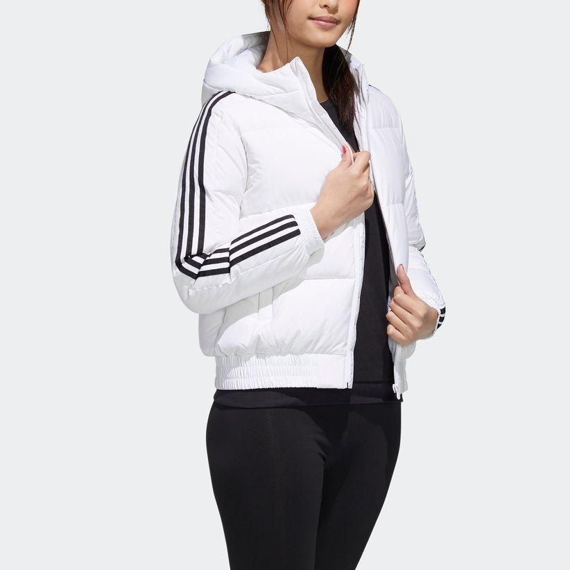 Adidas Neo Casual Warm Hooded Down Jacket Women Outerwear White GJ8822