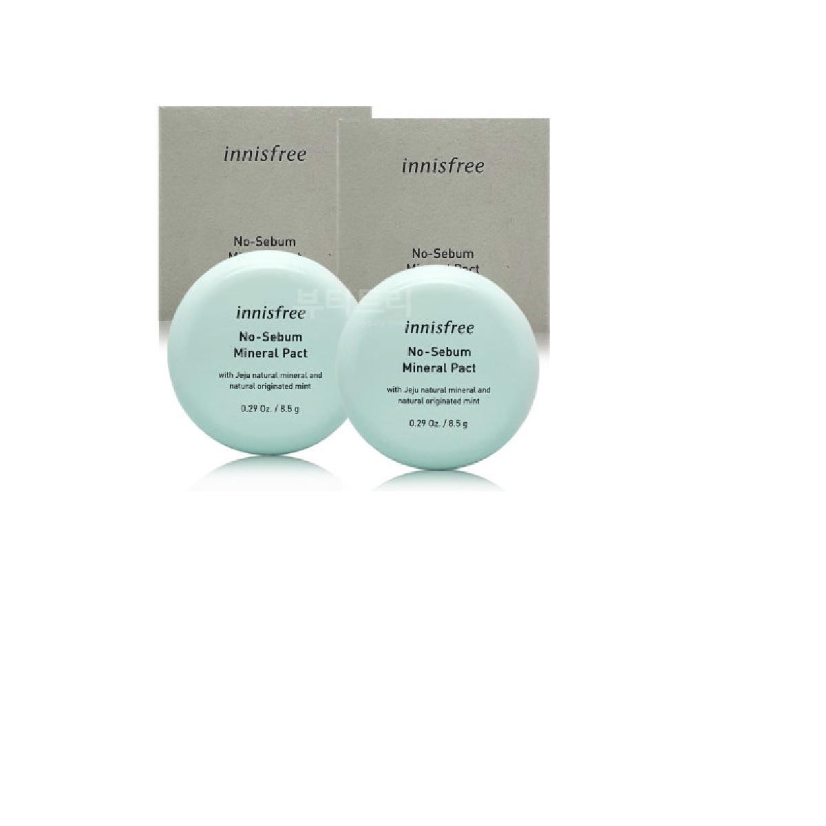 

Innisfree No-Sebum Mineral Pact, 8,5 г 8.5 x 2pcs