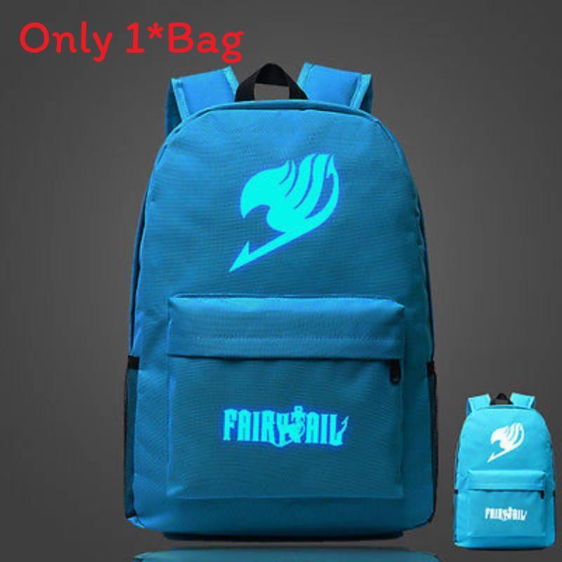 Fairy Tail Backpack Canvas School Bag With Zipper For Students Travel