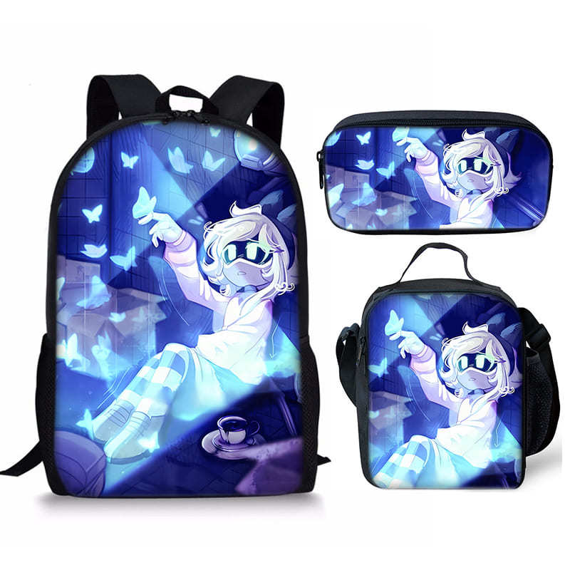 Hip Hop Youthful Novelty Murder Drones 3D Print 3pcs/Set Student Travel Bags Laptop Daypack Backpack Lunch Bag Pencil Case