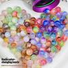 10Pcs 10mm UV Reactive Cat Eye Resin Beads Vibrant Color for DIY Necklace Bracelet Earring Handmade Jewelry Crafts