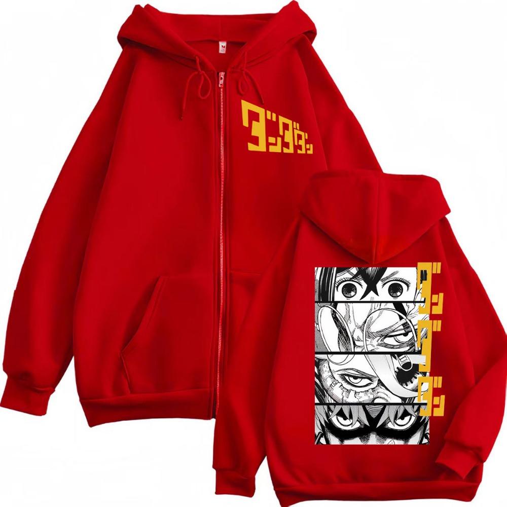 Anime Beidseitig bedrucktes Kapuzensweatshirt mit Reißverschluss, Japanisches Manga Kapuzensweatshirt mit Reißverschluss, Modischer Retro-Pullover für Männer und Frauen