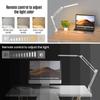 LED Desk Lamp with Clamp Eye-Caring Desk Light with Clamp Swing Arm Lamp 3 Color 10 Dimmable Brightness for Home Office Reading