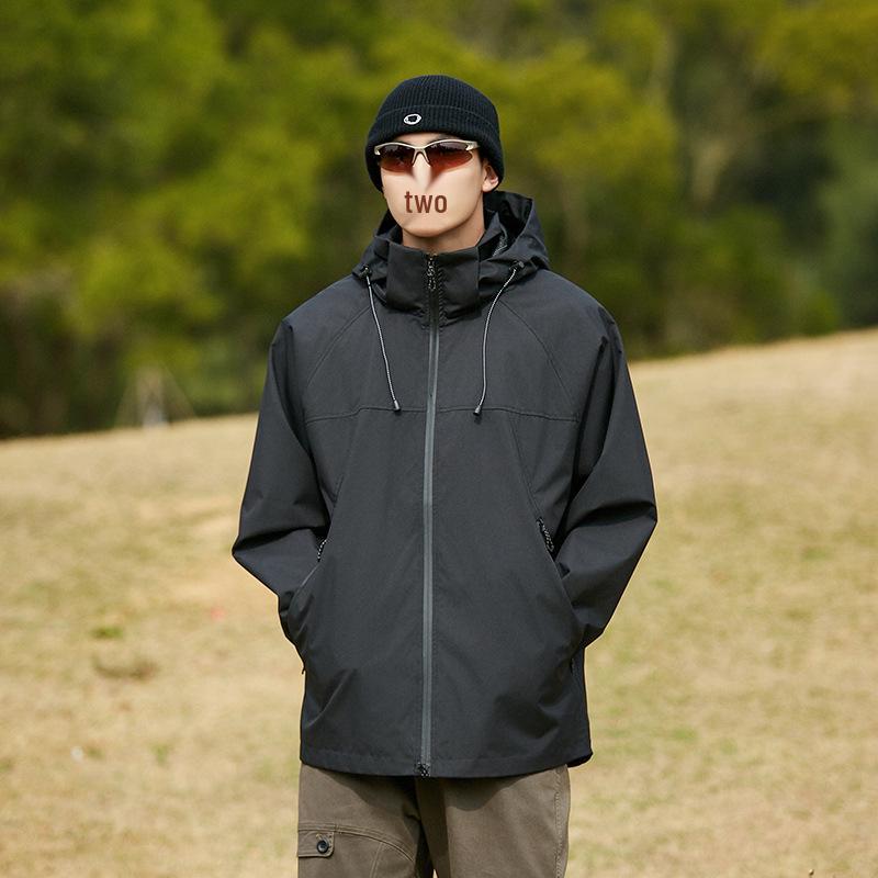 

2024 Унисекс Свободный Большой Размер Водонепроницаемая Ветровка для Весенних и Осенних Походов XL