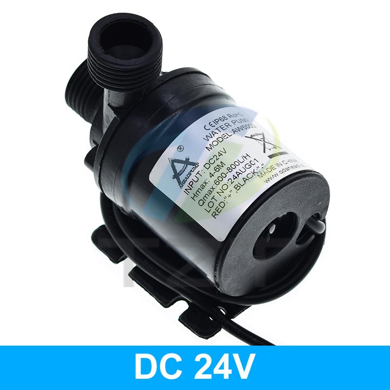 משאבת מים שקטה במיוחד מיני DC 12V 19W 800 ליטר/שעה מנוע ללא מברשות טבולה משאבת מים לאקווריום בריכה מזרקה לאקווריום גינה