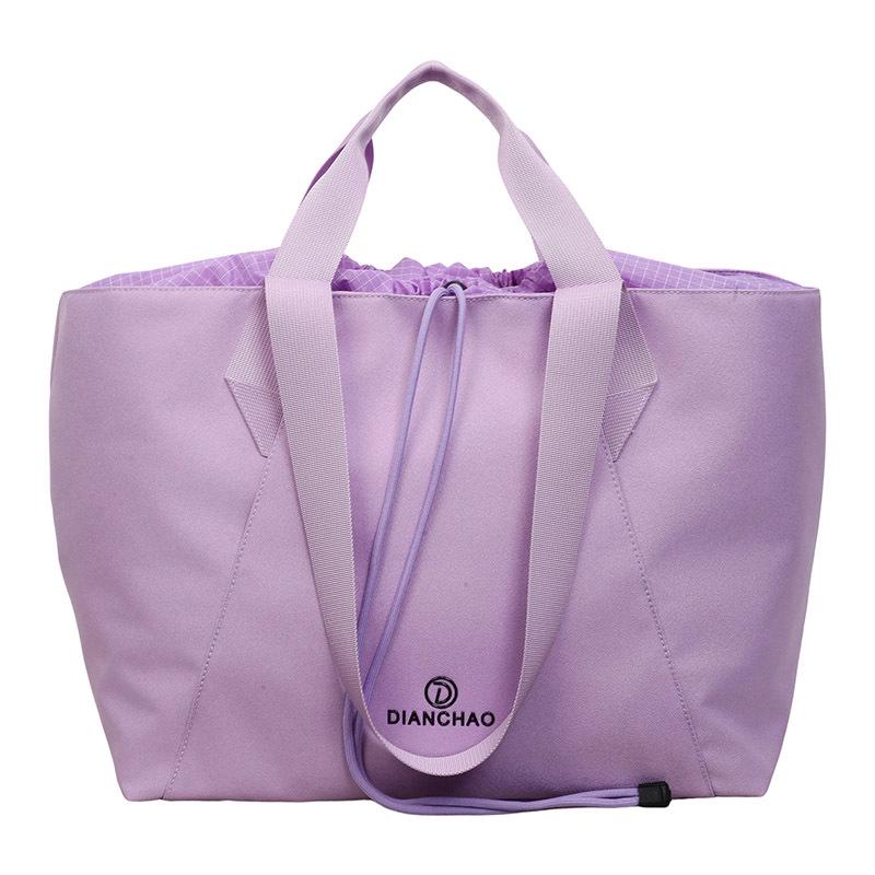 Lightweight Short-Distance Travel Tote: New Fashion Solid Color Handbag with Large Storage Capacity