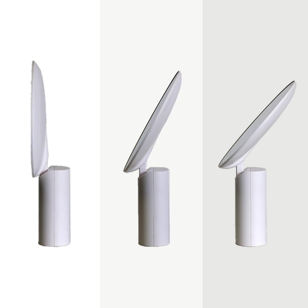 rechargeable MOONLIGHT MIRROR featuring three light adjustable and stepless Cordless, (WHITE) #25711, modes, angle, brightness.