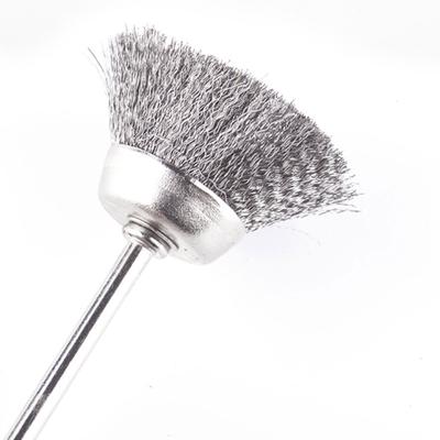 30Pcs Wire Wheel Brushes 3mm Shank Remove Burrs Rust Metal Non Metal Surface Polishing Derusting