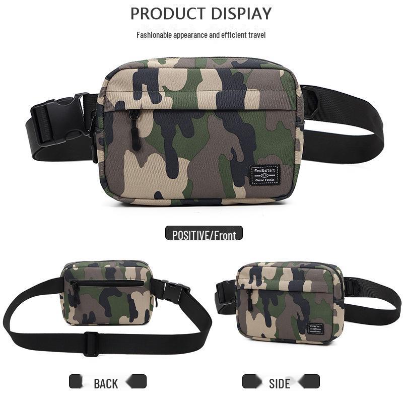 Men's Camouflage Multifunctional Tactical Backpack: Universal Trendy Messenger Bag for Outdoor, One-Shoulder, Small, Mobile-Friendly Design for All.