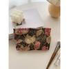 Embroidered Flower Cosmetic Bag Large-capacity Floral Skin Care Product Storage Bag  Portable Outing Toiletry Bag Travel Liner Bag