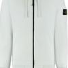 STONE ISLAND Zipper Solid Color Long Sleeve Hooded Ribbed Sweatshirt Men Sweatshirt L1S156100061S0051-V0041