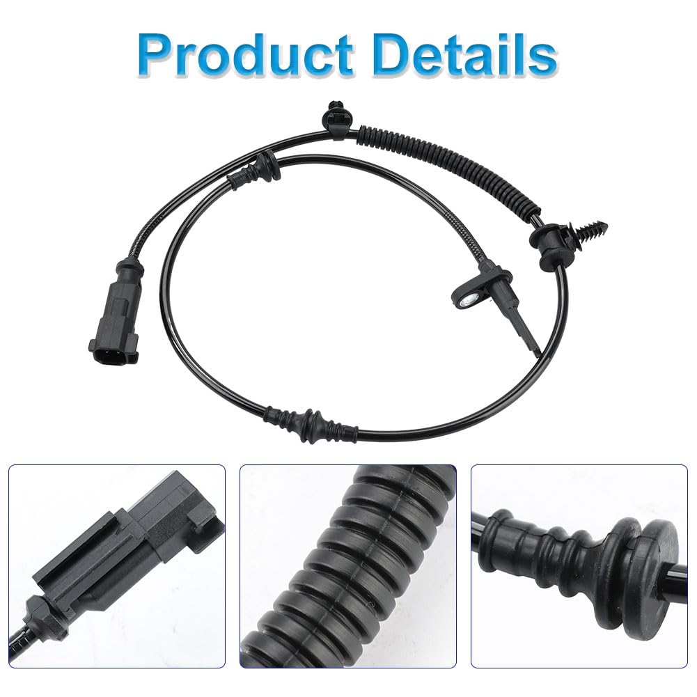 2 Pcs ABS Wheel Speed Sensors Compatible with Ford Explorer 2013 2014 2015 2016 2017 2018 2019, Rear Left and Right abs Sensors, Replacement for