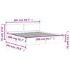 Bed Frame with Headboard and LED Lighting White 200x200 cm