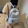 Zaino imbottito invernale Puffer per donna, grande capacità, cotone piuma, borsa da scuola, zaino casual