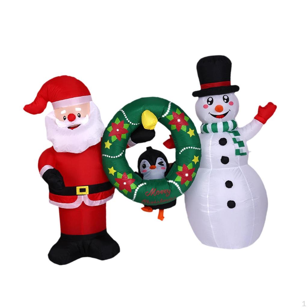 Christmas Inflatables Decoration Outdoor Built in LED Holiday Ornament Photo Props Xmas
