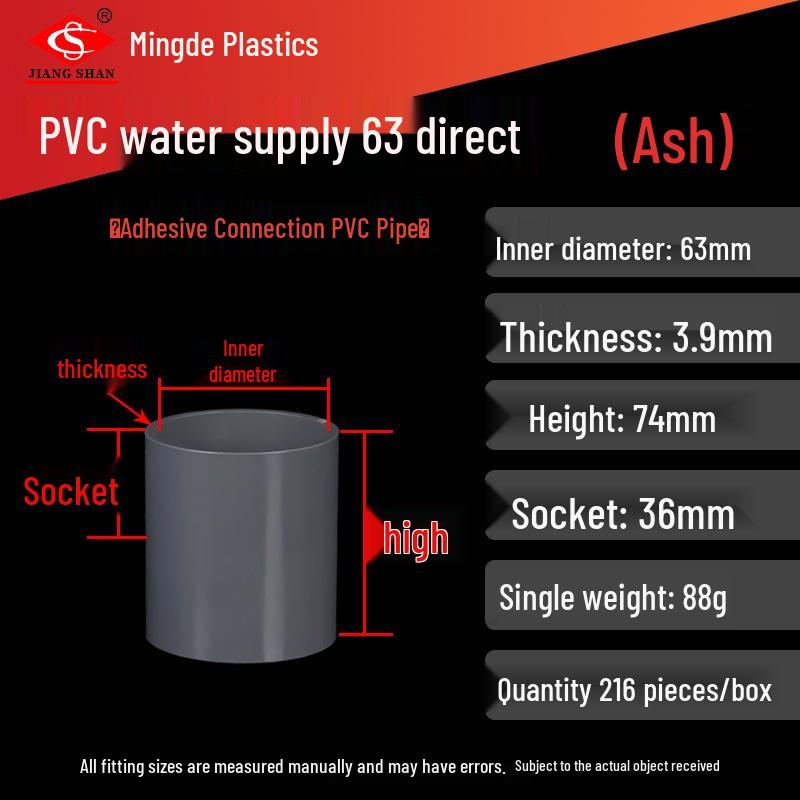 PVC Two-Way Straight Pipe Clamp for Water Supply Fittings
