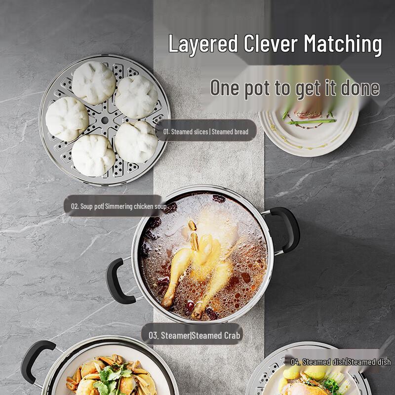 Canbo 2-Layer Stainless Steel Multipurpose Steamer Pot