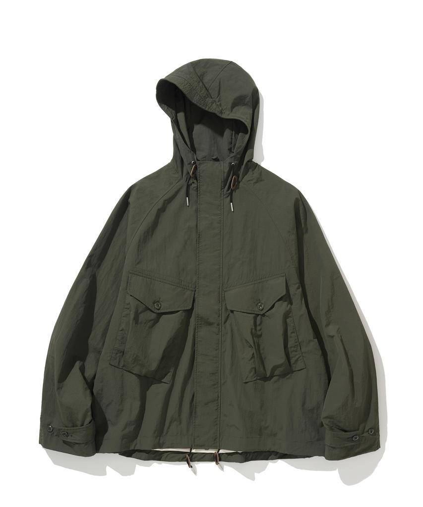 Uniform Bridge Pocket Hooded Parka Olive Green