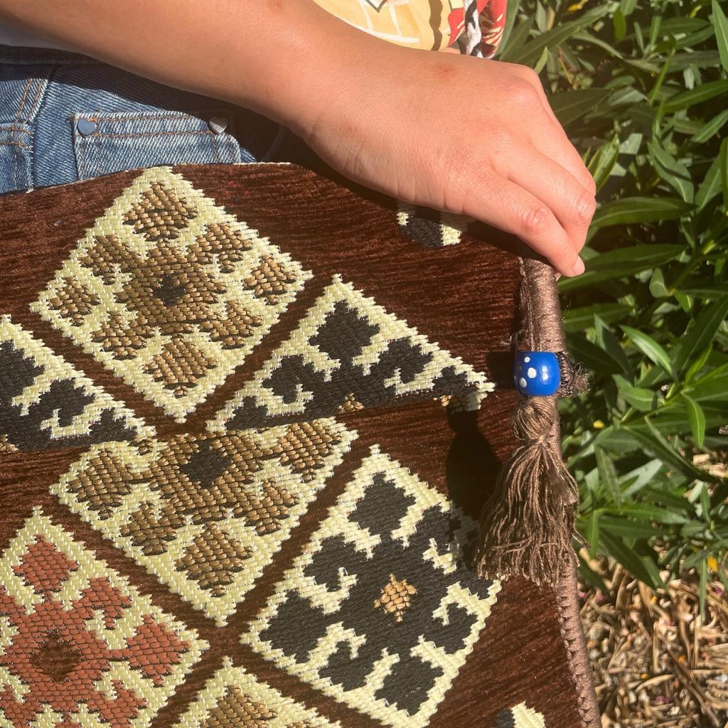 Kilim Messenger Bag, Chocolate