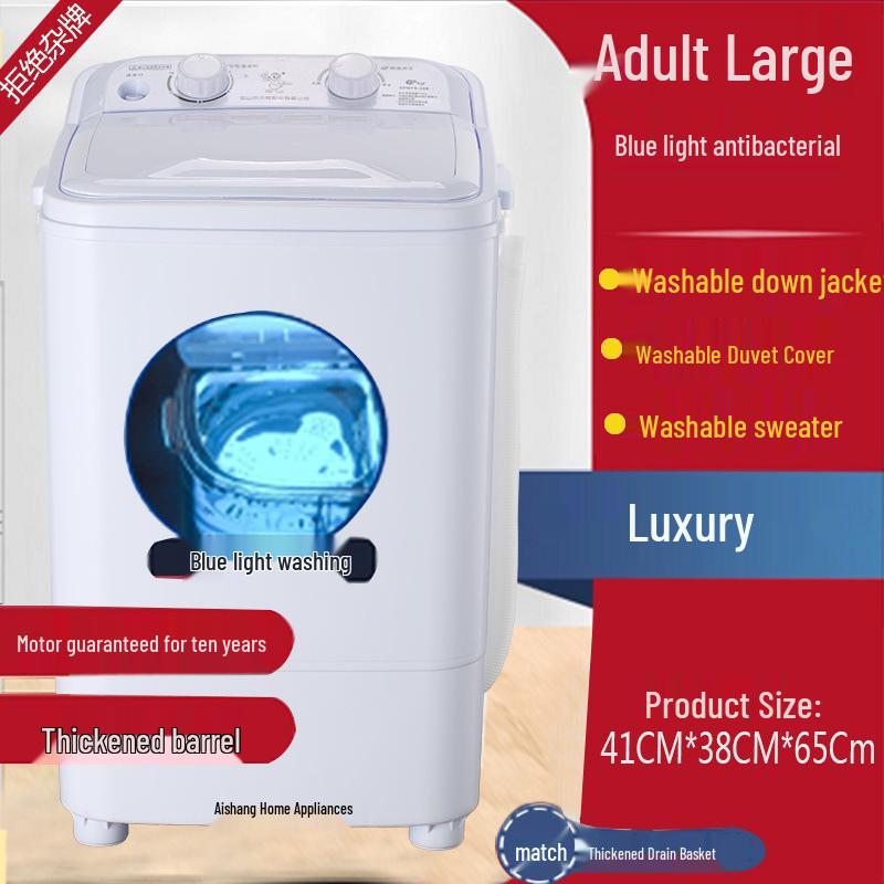 Compact Semi-Automatic Mini Washing Machine for Dorms & Home - Ideal for Students, Infants, and Children.