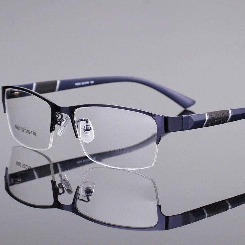 8PCS Business Metal Square Presbyopic Glasses For Men Fashion Anti Blue Light Reading Glasses HD Anti Fatigue Hyperopia Glasses
