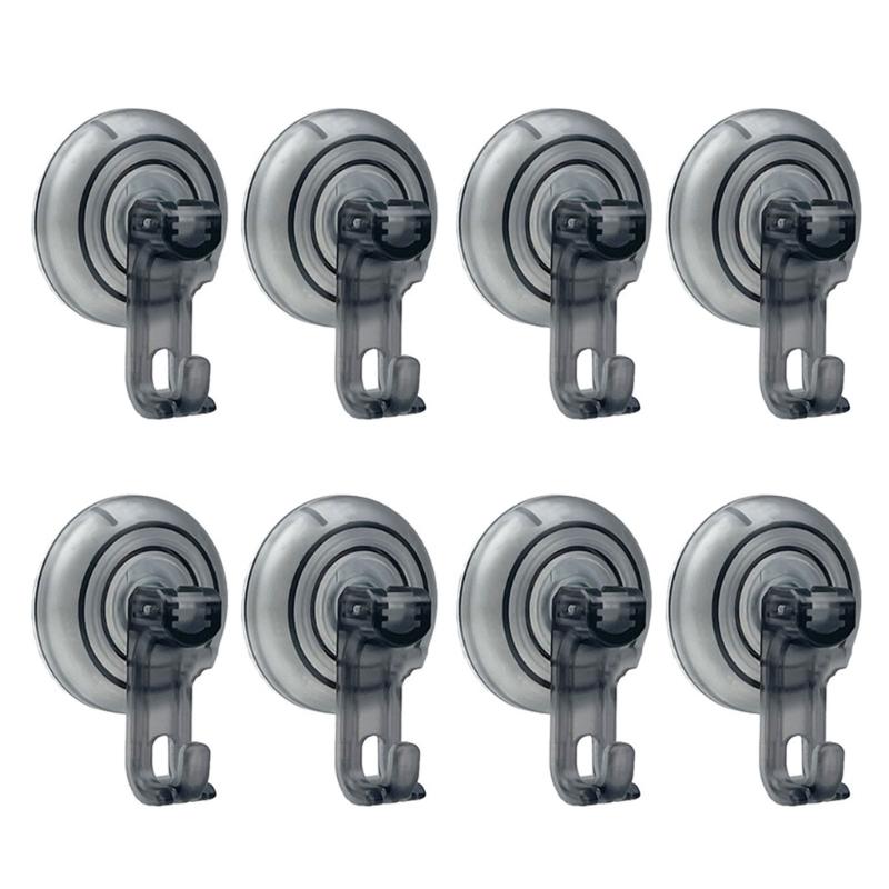4pcs/8pcs Suction Cup Hooks Bathroom Towel and Loofah Hanger Strong Vacuum Hanging Hook Practical Robe Storage Rack