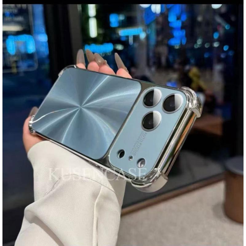 Aurora Electroplated CD Pattern iPhone 17 Pro Max Case with Drop-Proof Four Corners | Apple Protective Case for iPhone Models 14-16