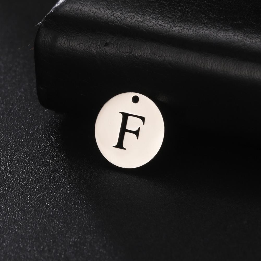 Teamer 10pcs A-Z 26 Letters Stainless Steel Charms for Jewelry Making Initial Alphabet Charms Pendant for Bracelet Necklace DIY