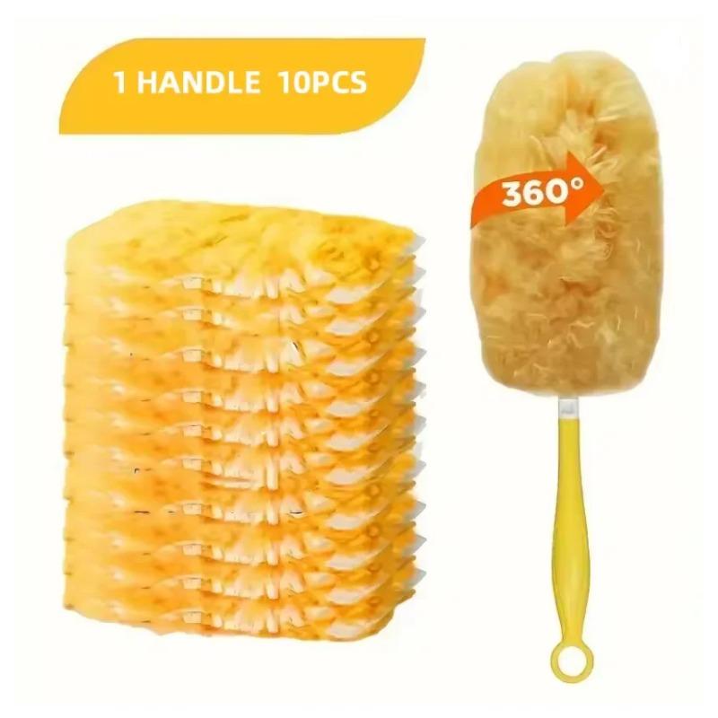 Double Sided 360 Electrostatic Duster Spider Web Cleaner Disposable Feather Duster for Roof Desktop Dust Cleaning Cleaning