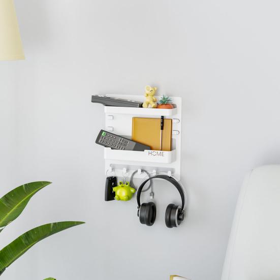 Bedside Shelf Wall Mount Storage Rack Strong Load-bearing Easy Installation Game Console