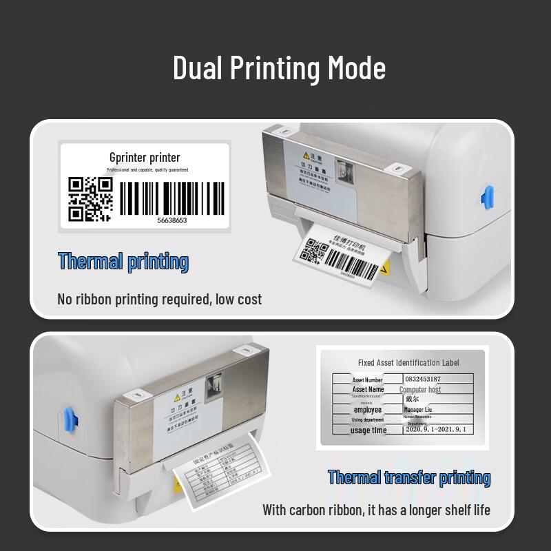 Gprinter GP-1834TC Thermal Transfer Label Printer CN Plug (adapter Included)