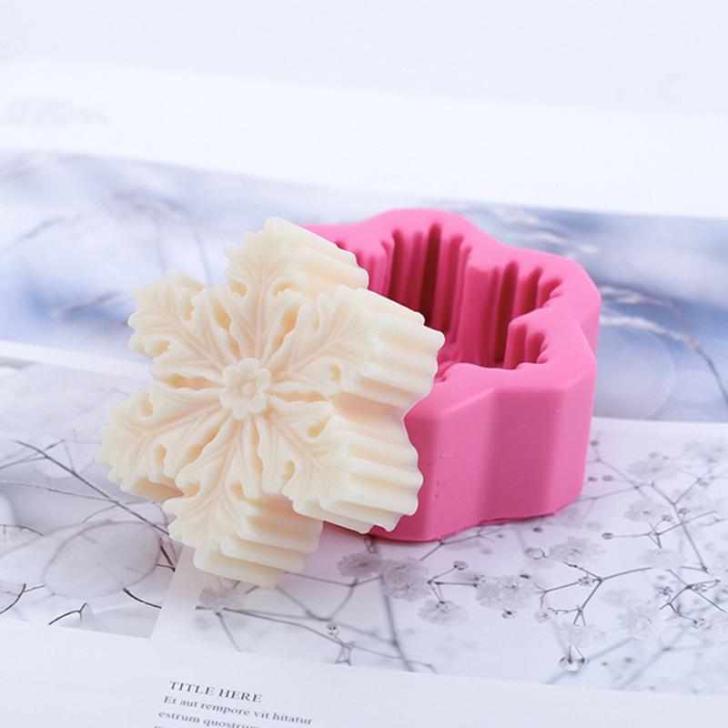 Handmade  Soap  Mold Silicone Maple Leaf Snowflake Shaped Diy Fondant Baking Cooking Cake Decorating