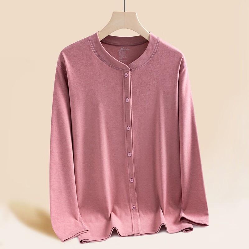 Hengyuanxiang Women's Autumn Fleece-Lined Thermal V-Neck Cardigan Set