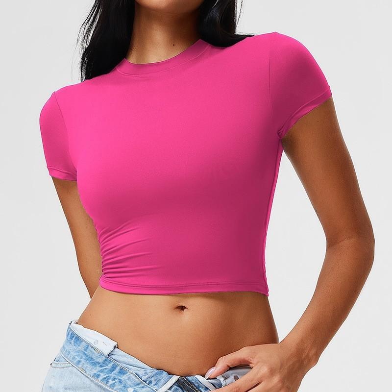Womens Slim Fit Breathable Nylon Running T Shirt For Yoga And Fitness Exercise