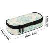 Pencil Case 300D Polyester Practical Secure Zipper Closure with Main Compartment Mesh Pocket and Pen Slots for Daily School Use