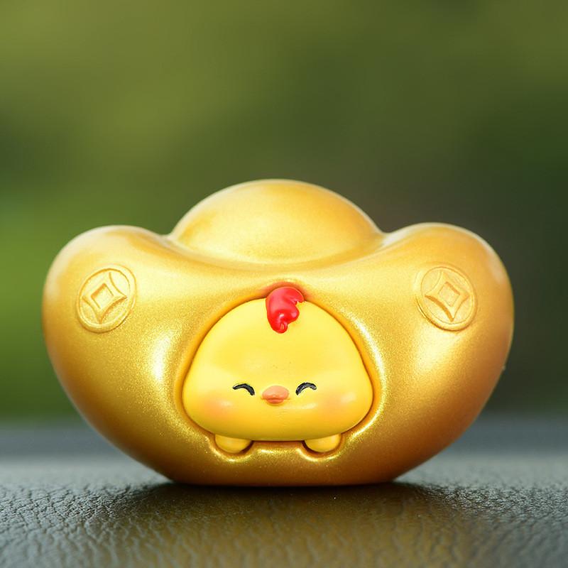 Zodiac Animal Resin Car Ornaments With Decorative Function For Chinese New Year Celebration