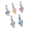5PCS ABS Piano Book Clips Mixed Color Treble Clef Clips Music Note Clips  For Sheet Music Reading