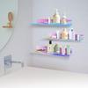 4 Colorful Acrylic Suspension Floating Shelves -  Precise Card Slot - For Perfume, Cosmetics, Books, Handwork Storage
