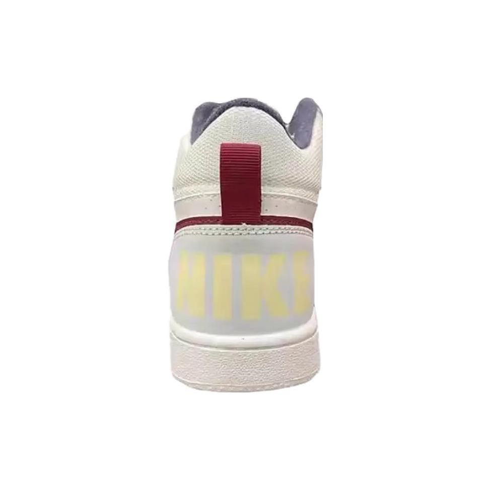 Nike Court Borough Mid 2 Comfortable Versatile Durable Breathable Mid-Top Kids Skate Shoes Kids Skate Shoes White Red FV8122-161