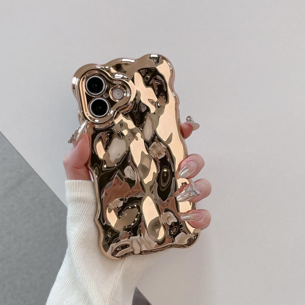 Niche High-End Electroplated Case for iPhone 16 Pro Max, Compatible with Apple 17 New Model 14/15 Creative