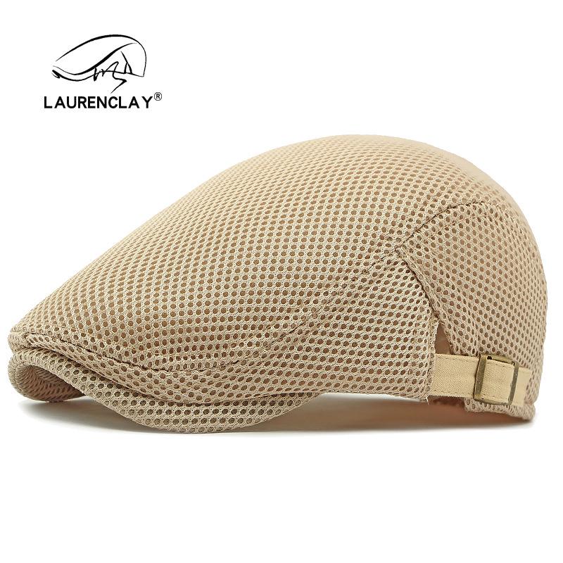 Boina de Malla Fina de Verano: Gorra de Visera de Pato Transpirable para Hombre y Mujer - Boina Retro de Estilo Coreano para el Sol
