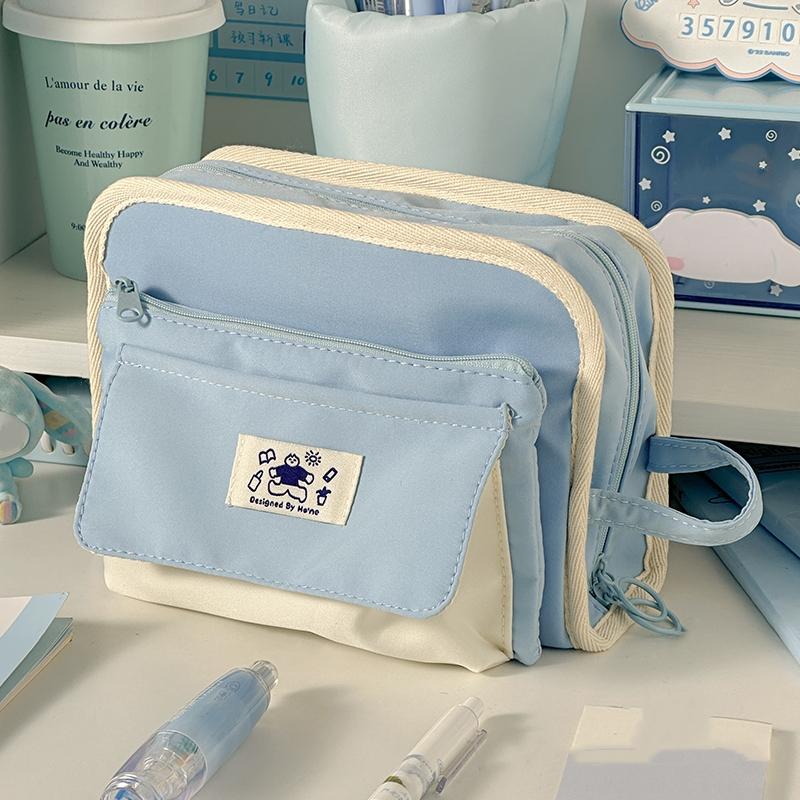 

Сумка-карандаш для отпуска, чехол для ручки, дизайн для отдыха, съемная передняя сумка с ручкой, чехол для хранения канцелярских принадлежностей, школы