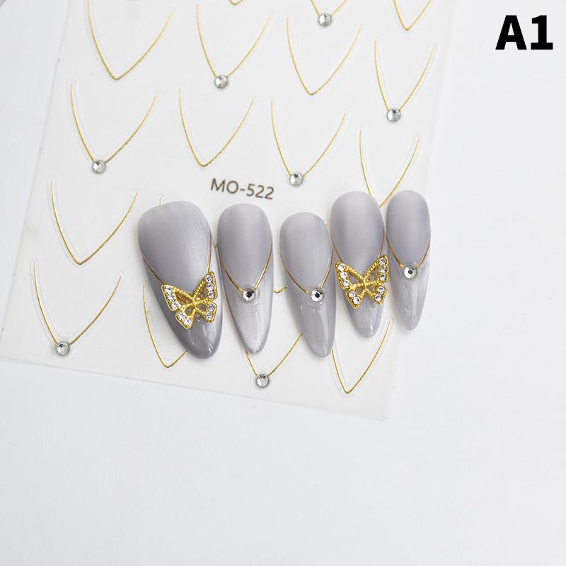 

Star With Diamond Nail Sticker Nail Art Decoration 3D Sticker Nail Adhesive Nail Charm Nail Art Accessories as the picture